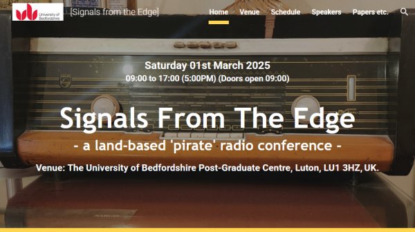 Signals From The Edge conference, University of Bedford, Luton, 1st March 2025